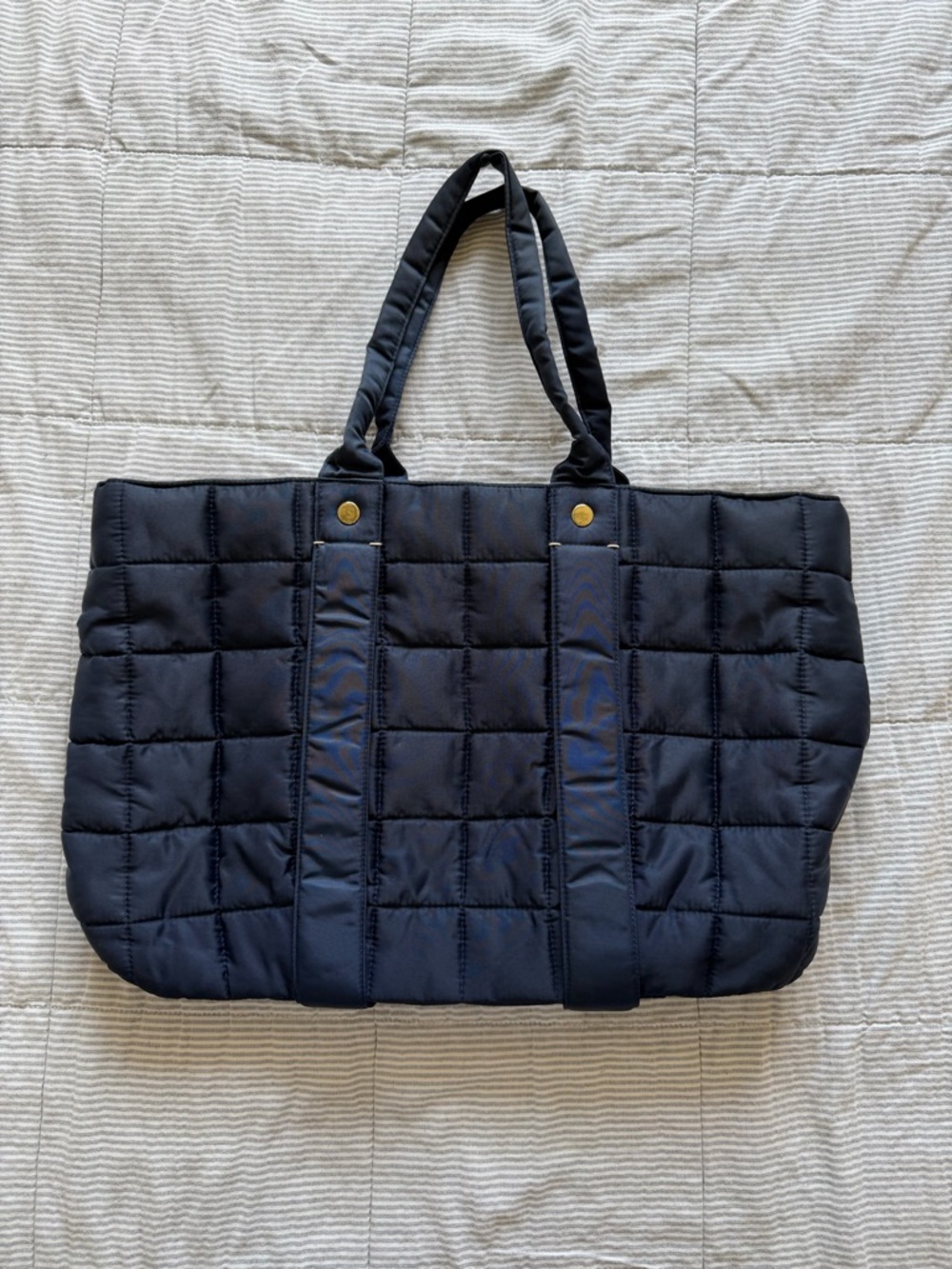 Clare V. Tropezienne Navy Quilted Puffer